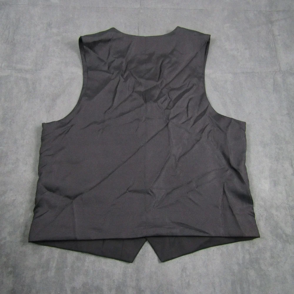 Murano Wardrobe Essentials Vest Mens LT Black Button Front Dress Waistcoat